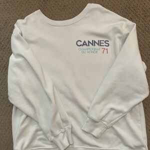 Hollister White Crewneck Sweatshirt